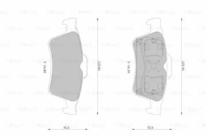 Комплект тормозных колодок, дисковый тормоз BOSCH 0 986 AB2 530