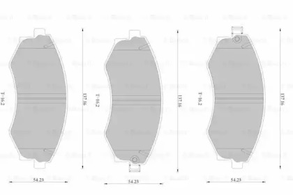 Комплект тормозных колодок, дисковый тормоз BOSCH 0 986 AB2 531