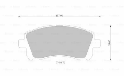 Комплект тормозных колодок BOSCH 0 986 AB2 533