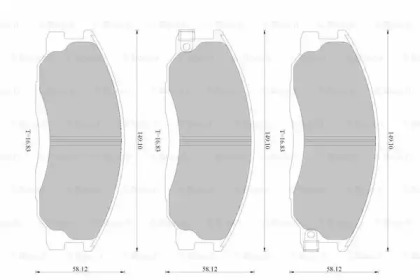 Комплект тормозных колодок BOSCH 0 986 AB2 534