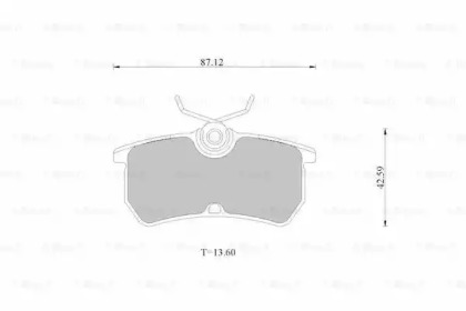 Комплект тормозных колодок BOSCH 0 986 AB2 535