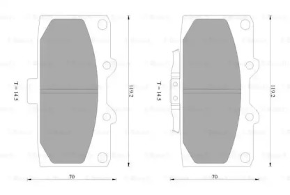 Комплект тормозных колодок, дисковый тормоз BOSCH 0 986 AB2 657