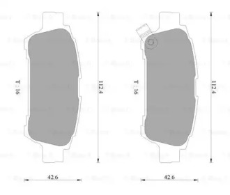 Комплект тормозных колодок BOSCH 0 986 AB2 673