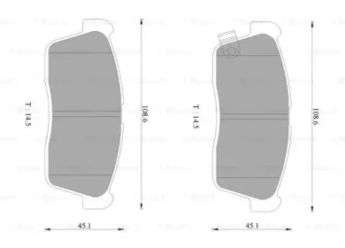 Комплект тормозных колодок BOSCH 0 986 AB2 775