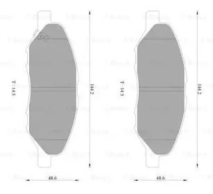 Комплект тормозных колодок BOSCH 0 986 AB2 777