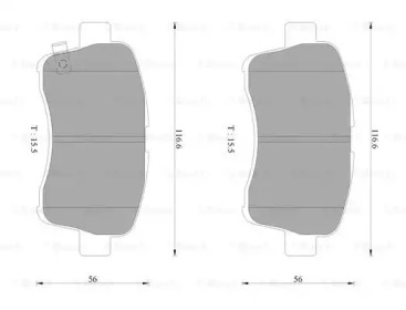 Комплект тормозных колодок BOSCH 0 986 AB2 778