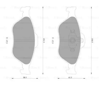 Комплект тормозных колодок BOSCH 0 986 AB2 779