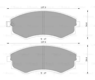 Комплект тормозных колодок BOSCH 0 986 AB3 027