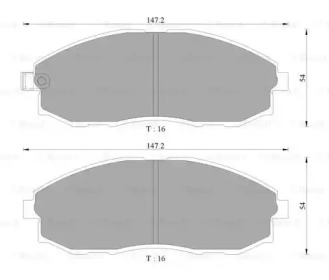 Комплект тормозных колодок BOSCH 0 986 AB3 028