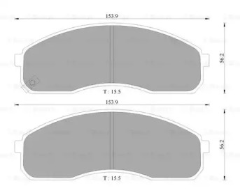 Комплект тормозных колодок, дисковый тормоз BOSCH 0 986 AB3 029