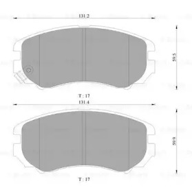 Комплект тормозных колодок, дисковый тормоз BOSCH 0 986 AB3 039