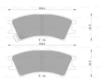 Комплект тормозных колодок BOSCH 0 986 AB3 045