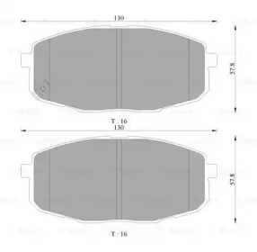 Комплект тормозных колодок BOSCH 0 986 AB3 046