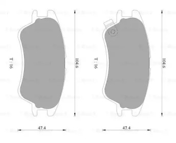 Комплект тормозных колодок BOSCH 0 986 AB3 053