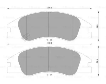 Комплект тормозных колодок BOSCH 0 986 AB3 058