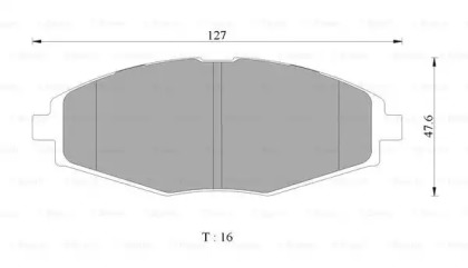 Комплект тормозных колодок, дисковый тормоз BOSCH 0 986 AB3 060