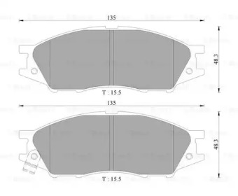 Комплект тормозных колодок BOSCH 0 986 AB3 062