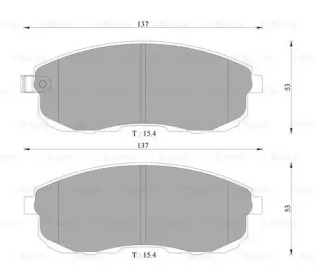 Комплект тормозных колодок, дисковый тормоз BOSCH 0 986 AB3 063