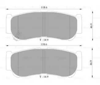 Комплект тормозных колодок BOSCH 0 986 AB3 067