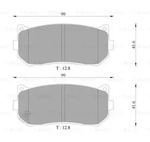 Комплект тормозных колодок BOSCH 0 986 AB3 069