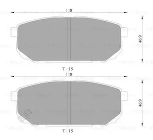 Комплект тормозных колодок BOSCH 0 986 AB3 070