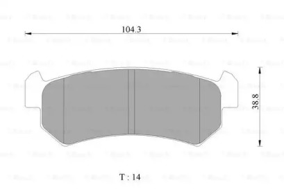 Комплект тормозных колодок BOSCH 0 986 AB3 071