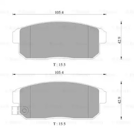 Комплект тормозных колодок BOSCH 0 986 AB3 075