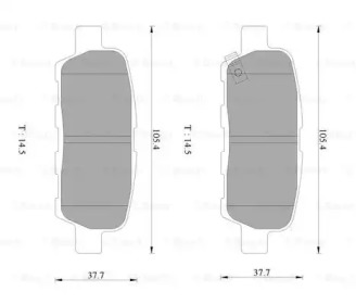 Комплект тормозных колодок BOSCH 0 986 AB3 076