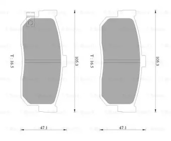 Комплект тормозных колодок BOSCH 0 986 AB3 084