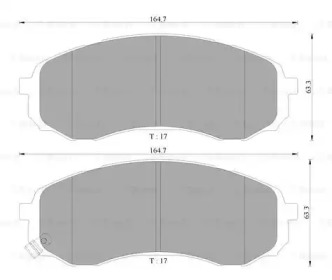 Комплект тормозных колодок BOSCH 0 986 AB3 086