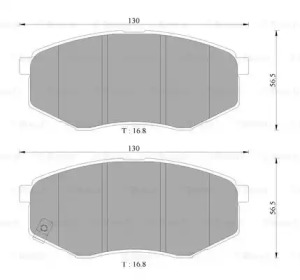 Комплект тормозных колодок BOSCH 0 986 AB3 090