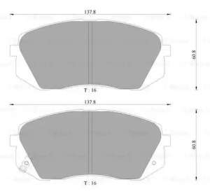 Комплект тормозных колодок BOSCH 0 986 AB3 091