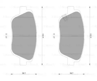 Комплект тормозных колодок BOSCH 0 986 AB3 093