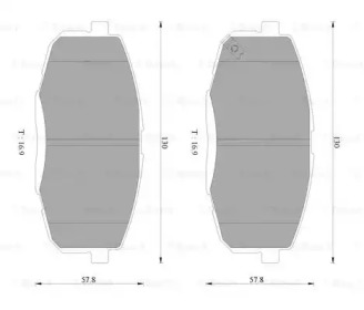 Комплект тормозных колодок BOSCH 0 986 AB3 094