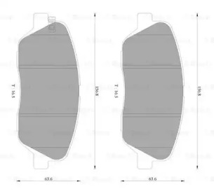 Комплект тормозных колодок BOSCH 0 986 AB3 097