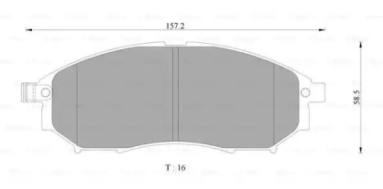 Комплект тормозных колодок, дисковый тормоз BOSCH 0 986 AB3 098