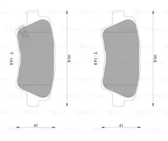 Комплект тормозных колодок BOSCH 0 986 AB3 100