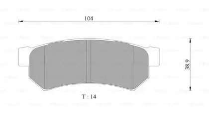 Комплект тормозных колодок, дисковый тормоз BOSCH 0 986 AB3 102