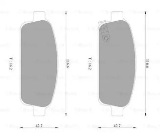 Комплект тормозных колодок BOSCH 0 986 AB3 103