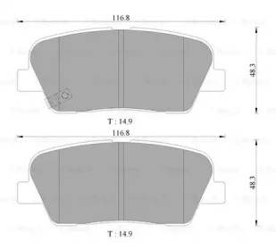 Комплект тормозных колодок BOSCH 0 986 AB3 105