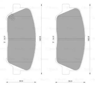 Комплект тормозных колодок BOSCH 0 986 AB3 108