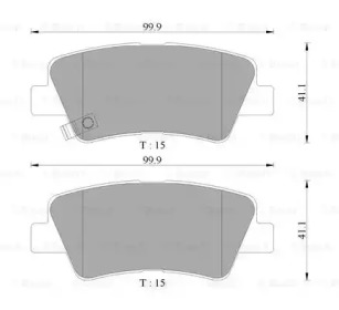 Комплект тормозных колодок BOSCH 0 986 AB3 121