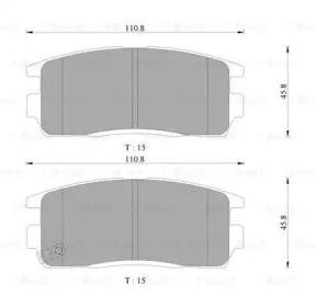 Комплект тормозных колодок BOSCH 0 986 AB3 127