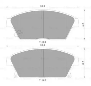 Комплект тормозных колодок, дисковый тормоз BOSCH 0 986 AB3 131