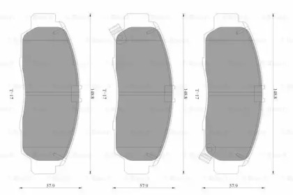 Комплект тормозных колодок BOSCH 0 986 AB3 500