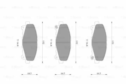 Комплект тормозных колодок BOSCH 0 986 AB3 501