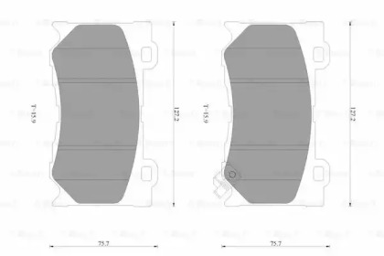 Комплект тормозных колодок, дисковый тормоз BOSCH 0 986 AB3 507