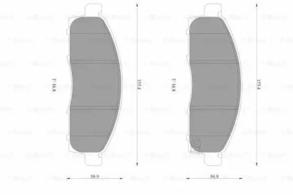 Комплект тормозных колодок BOSCH 0 986 AB3 509