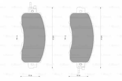 Комплект тормозных колодок BOSCH 0 986 AB3 519