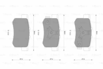 Комплект тормозных колодок BOSCH 0 986 AB3 525